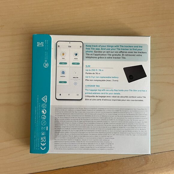 TILE SLIM BLUETOOTH‎ TRACKER AND LUGGAGE TAG NWT - Picture 2 of 2